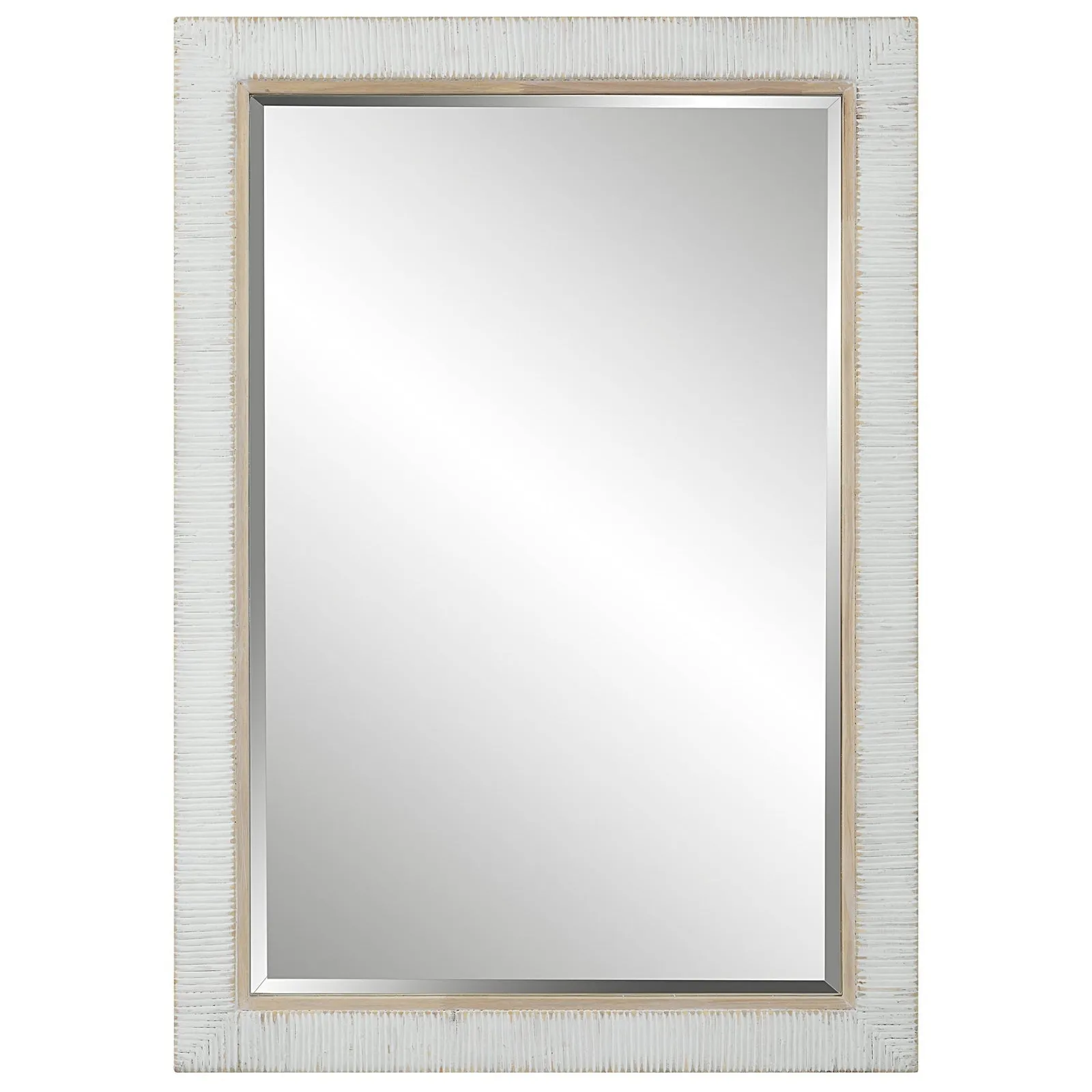 Cape Whitewashed Rattan Mirror | Uttermost