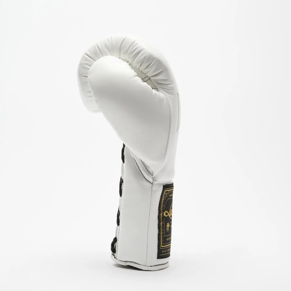 Leone Orlando Classico Lace Boxing Gloves - White