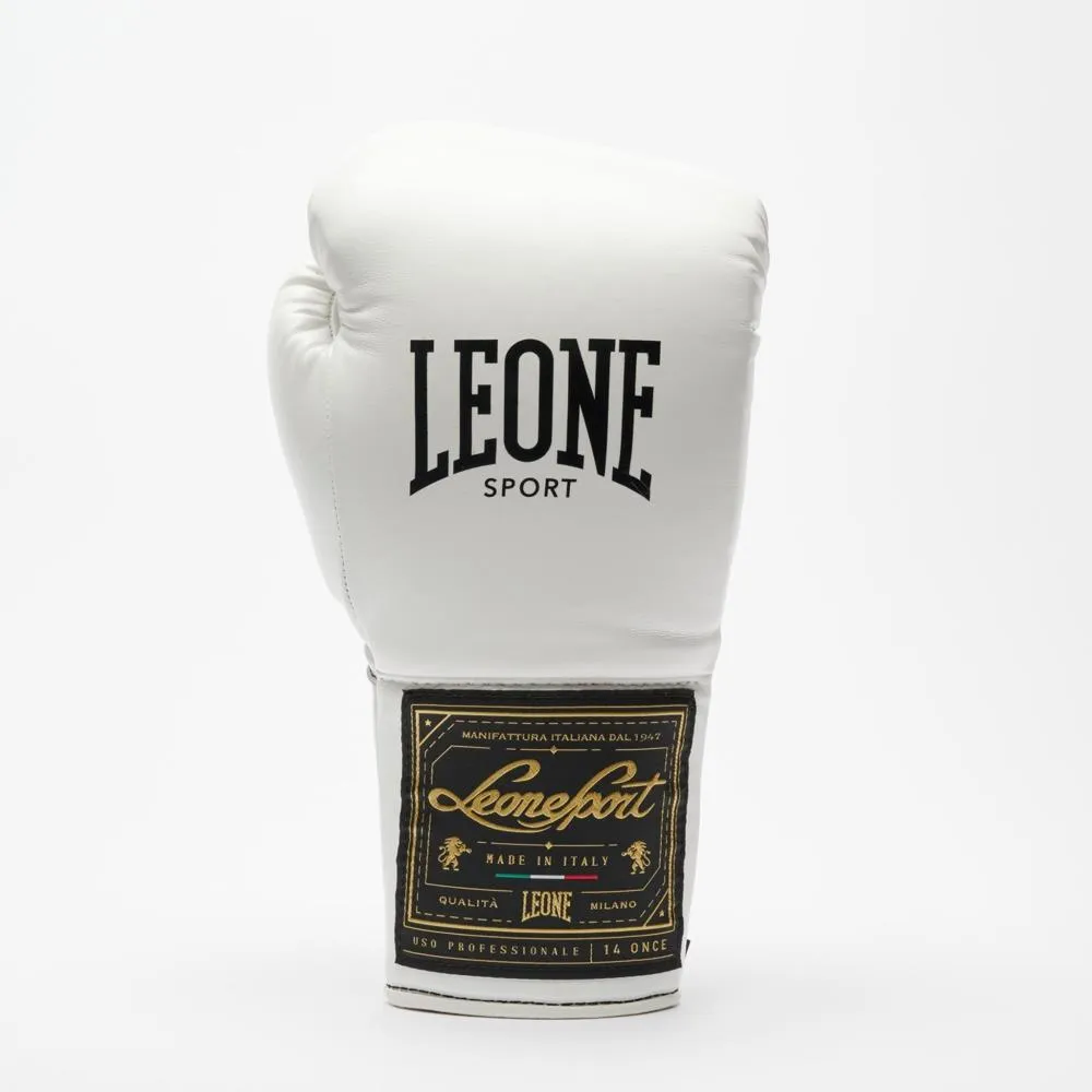 Leone Orlando Classico Lace Boxing Gloves - White