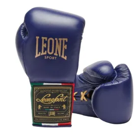 Leone Orlando Classico Tricolore Lace Boxing Gloves - Blue