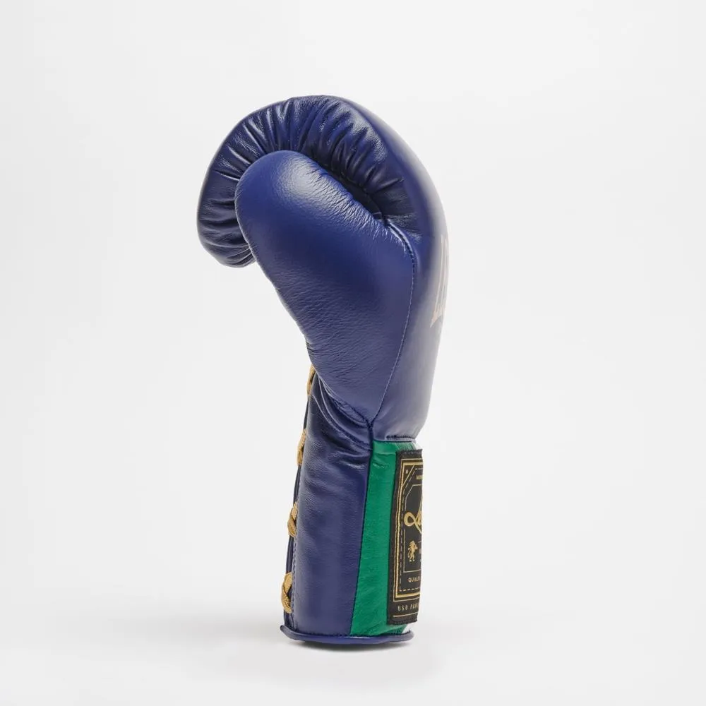Leone Orlando Classico Tricolore Lace Boxing Gloves - Blue