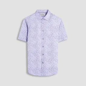 Miles Leaf Print OoohCotton Short-Sleeve Shirt