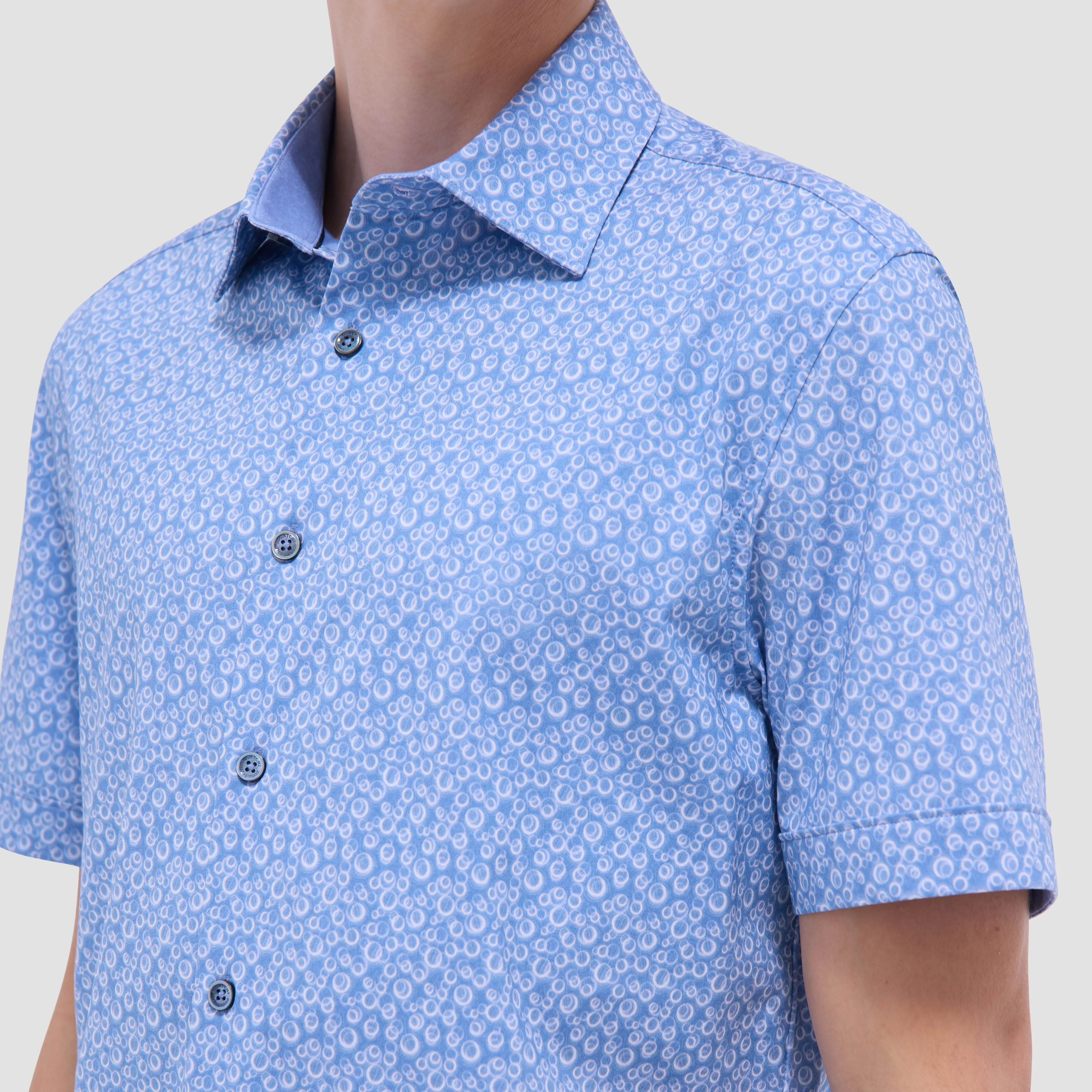 Myron Double-Sided Geometric & Solid OoohCotton Short-Sleeve Shirt