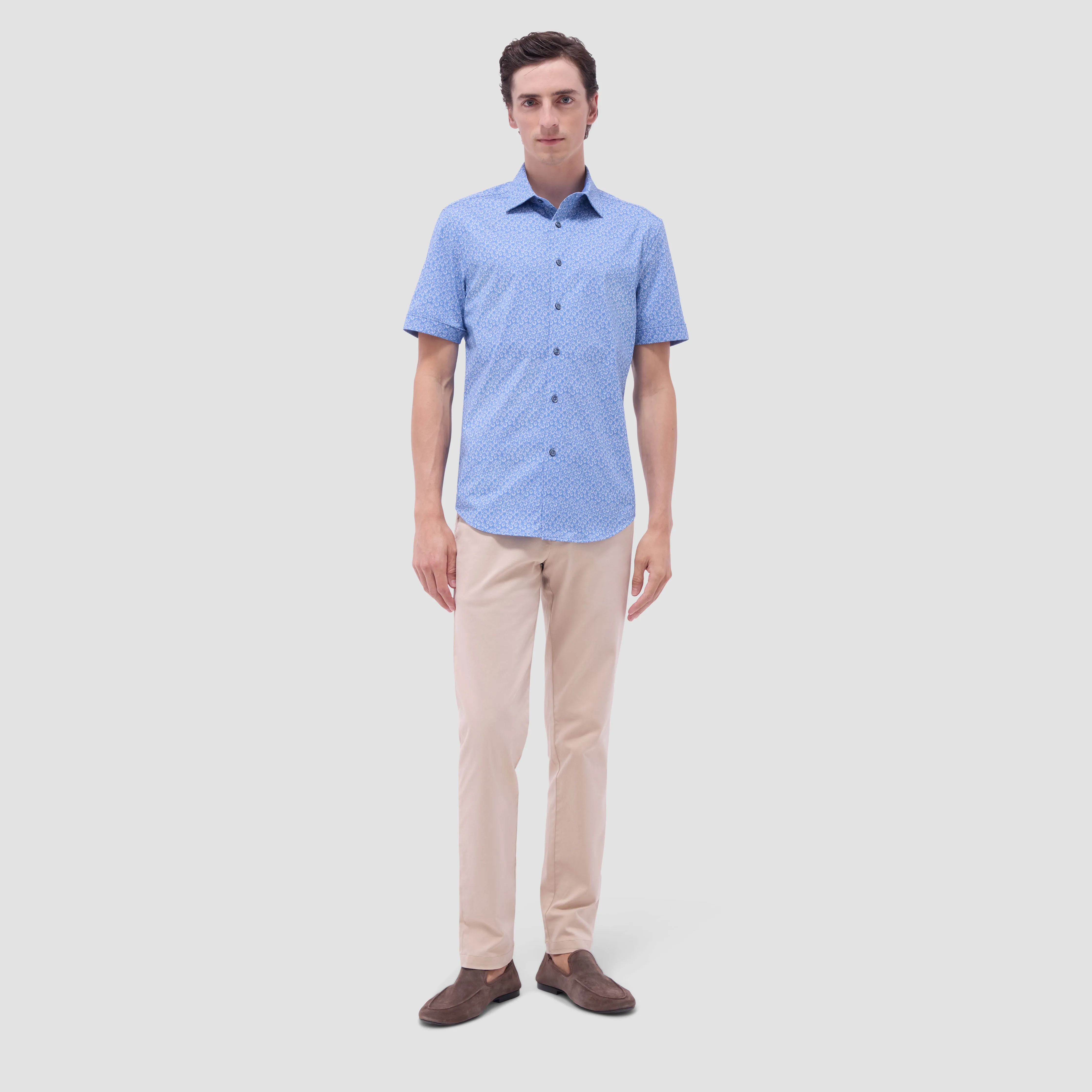Myron Double-Sided Geometric & Solid OoohCotton Short-Sleeve Shirt