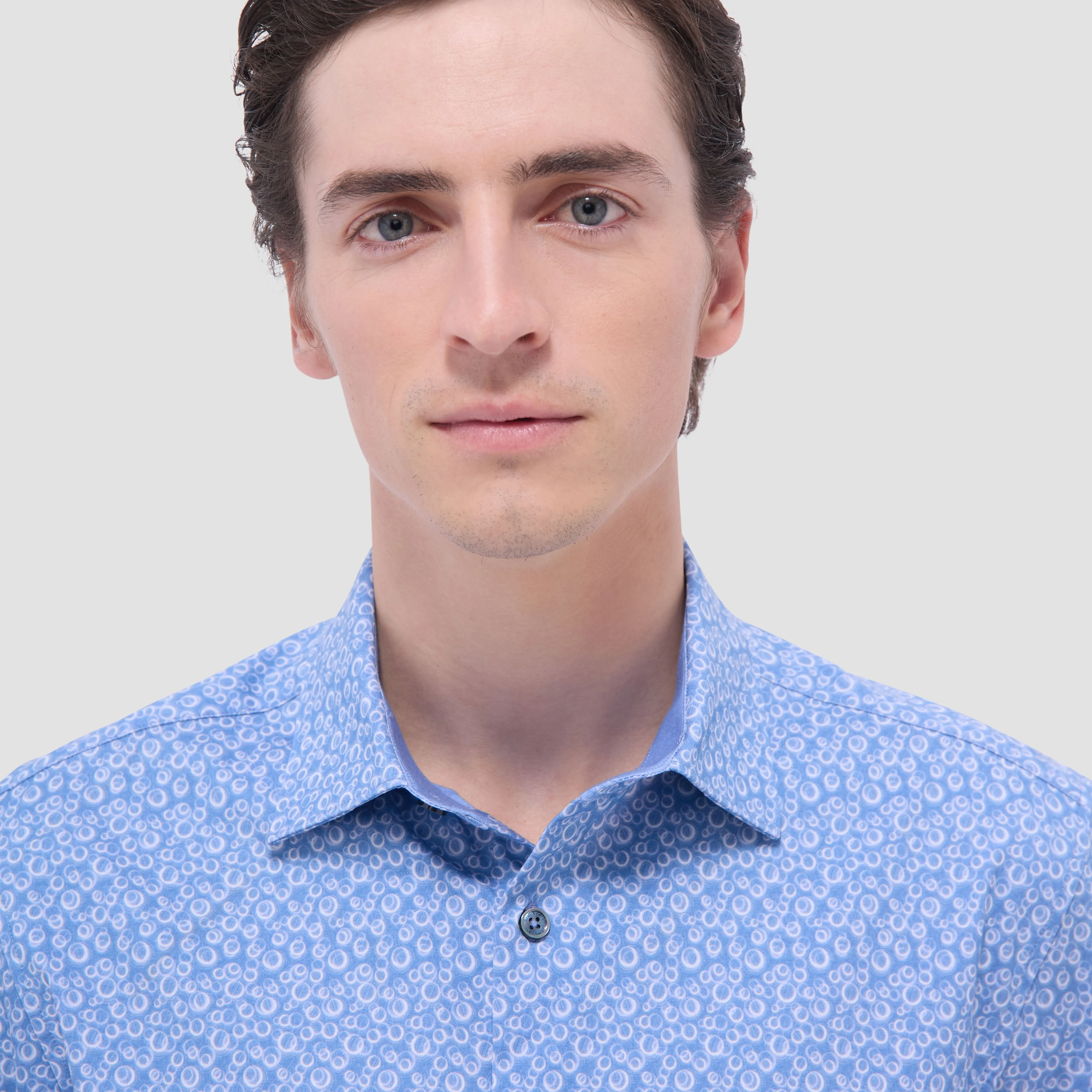 Myron Double-Sided Geometric & Solid OoohCotton Short-Sleeve Shirt