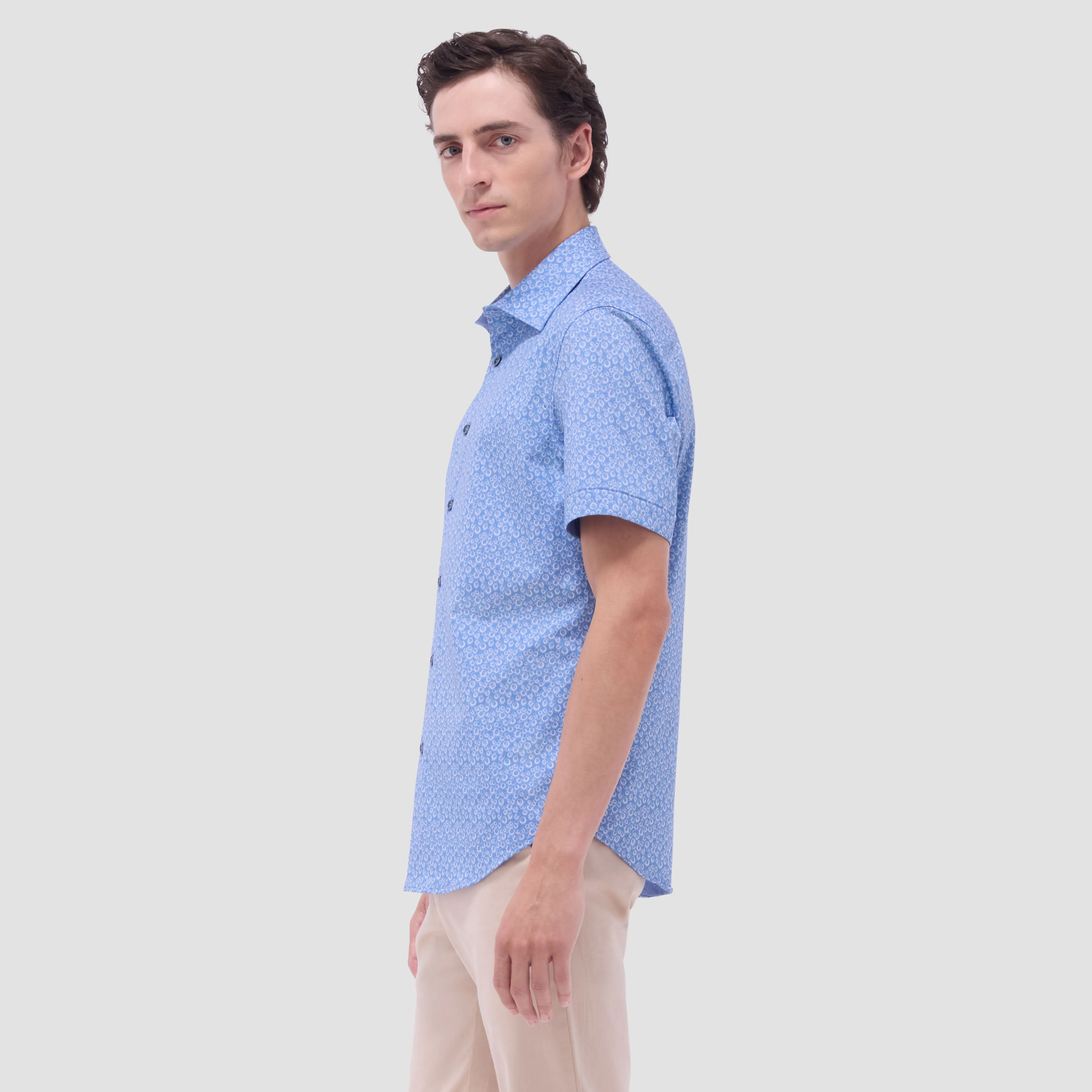 Myron Double-Sided Geometric & Solid OoohCotton Short-Sleeve Shirt