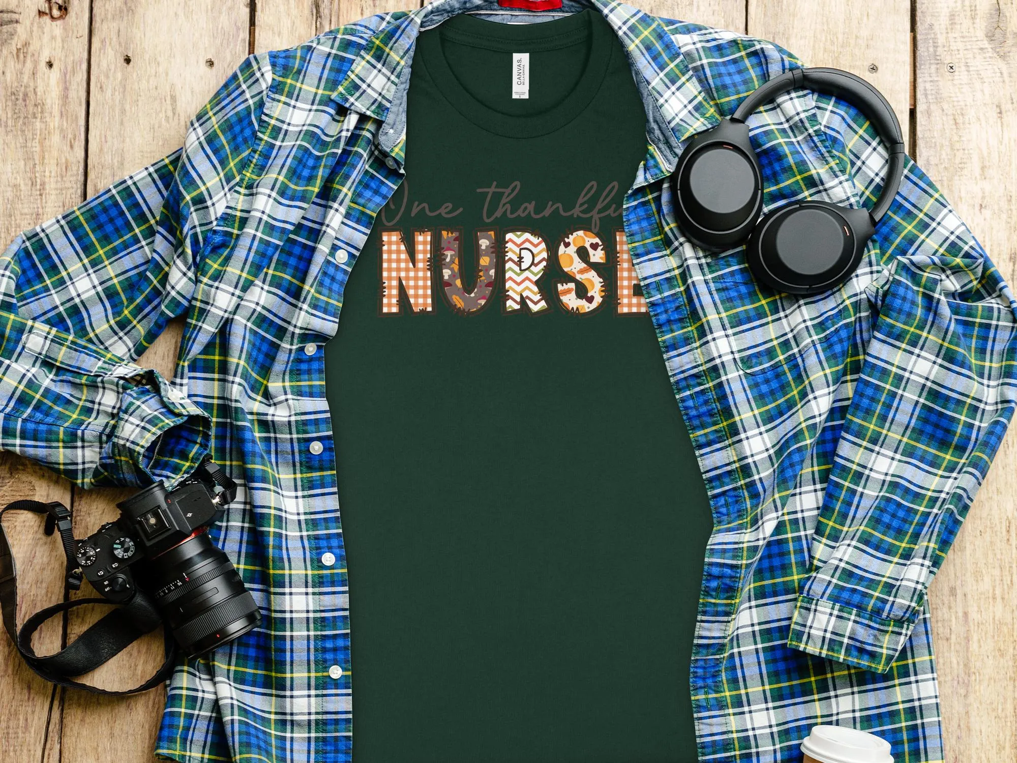 One Thankful Nurse Shirt,Tank, Sweatshirt and Matching Family Shirts. Perfect for a Fall, Autumn or Thanksgiving Gift