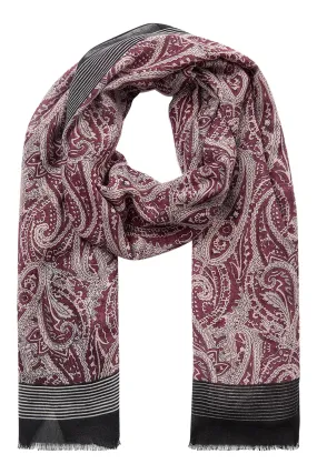 PAISLEY SCARF WITH BORDER