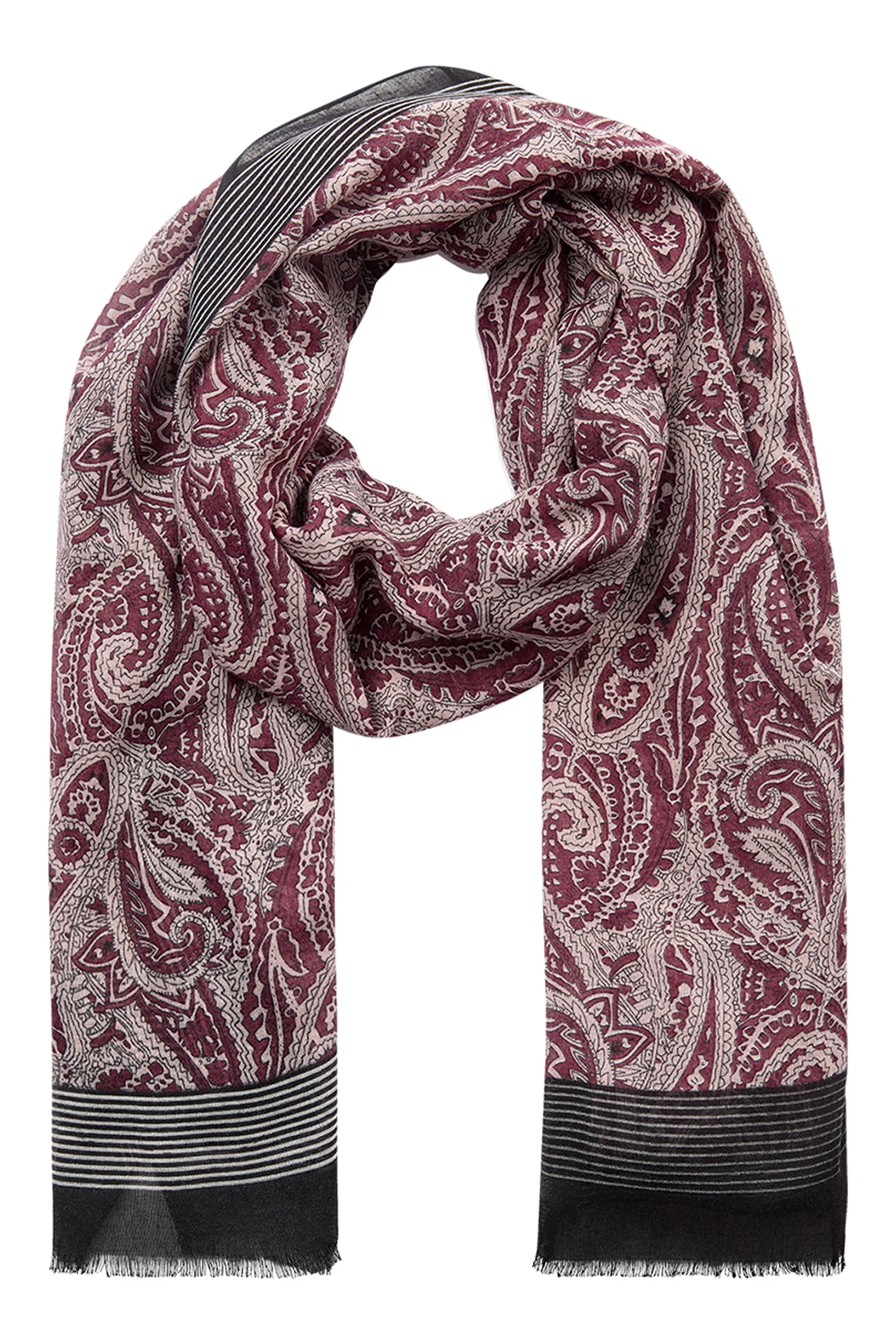 PAISLEY SCARF WITH BORDER