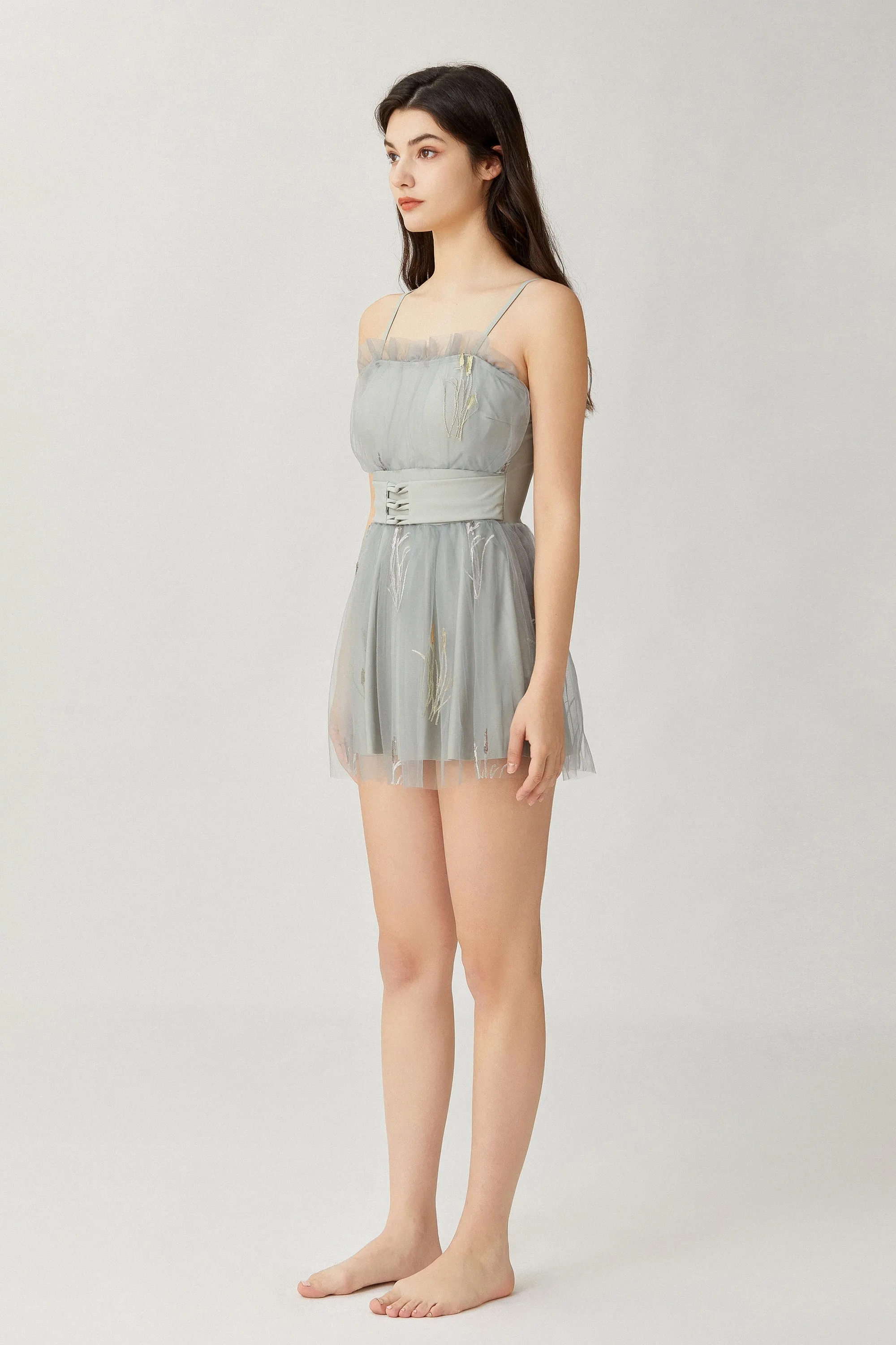 Sylphide | Valerie Lace Belt One-Piece Swimsuit