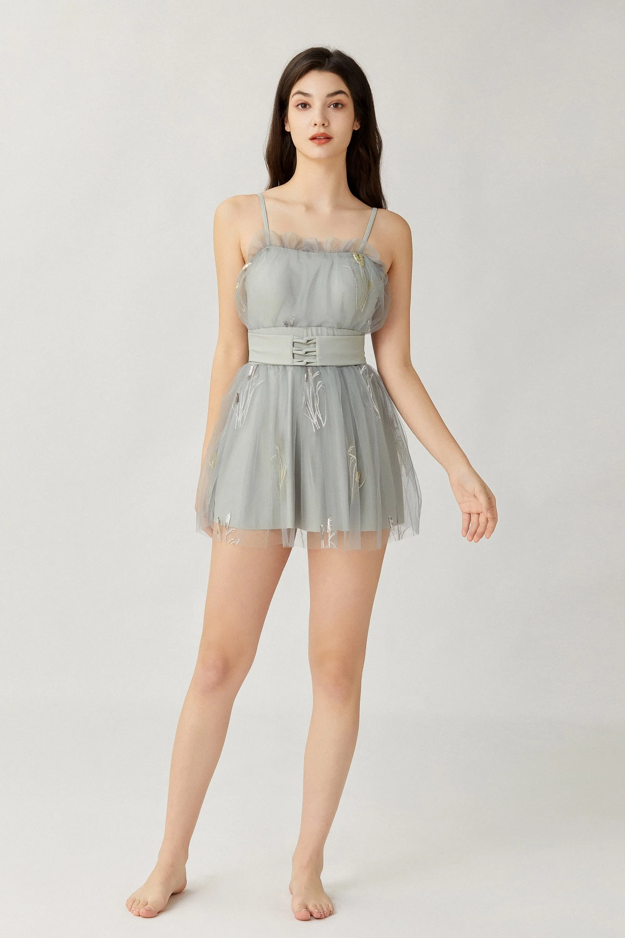 Sylphide | Valerie Lace Belt One-Piece Swimsuit