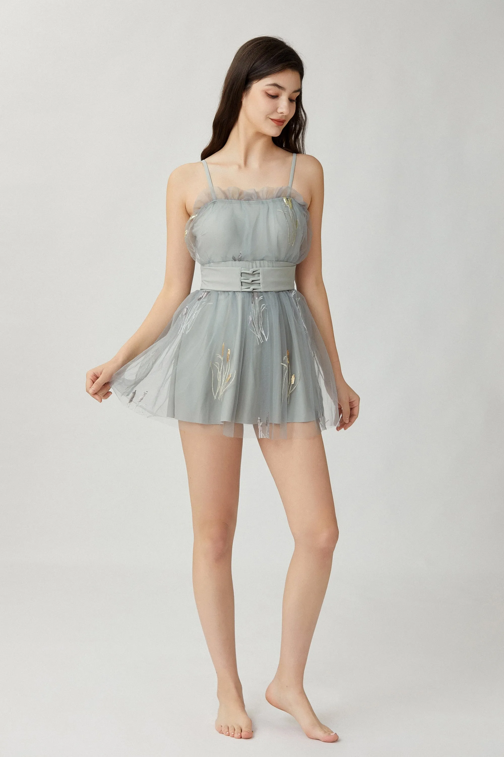 Sylphide | Valerie Lace Belt One-Piece Swimsuit