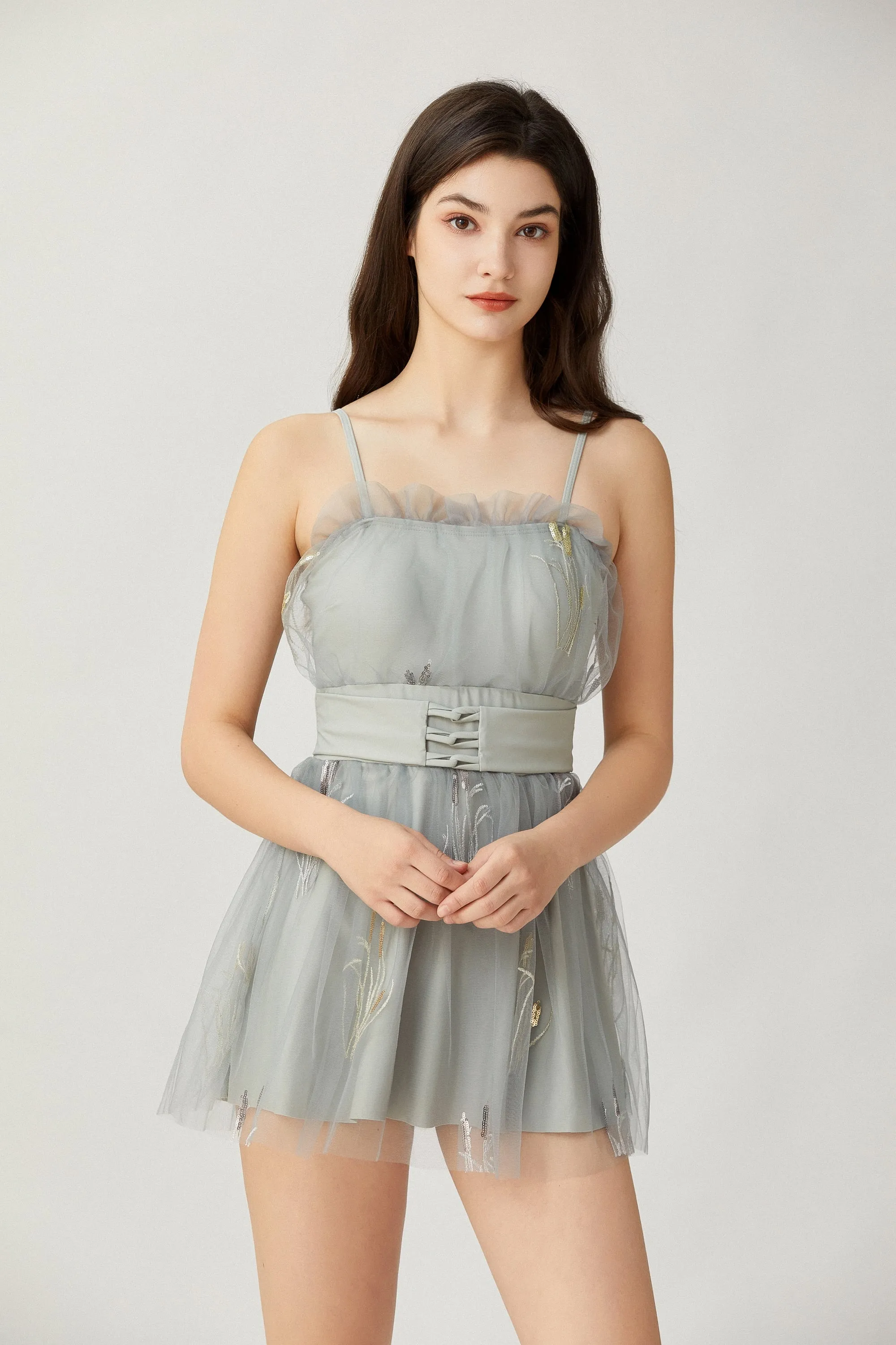 Sylphide | Valerie Lace Belt One-Piece Swimsuit