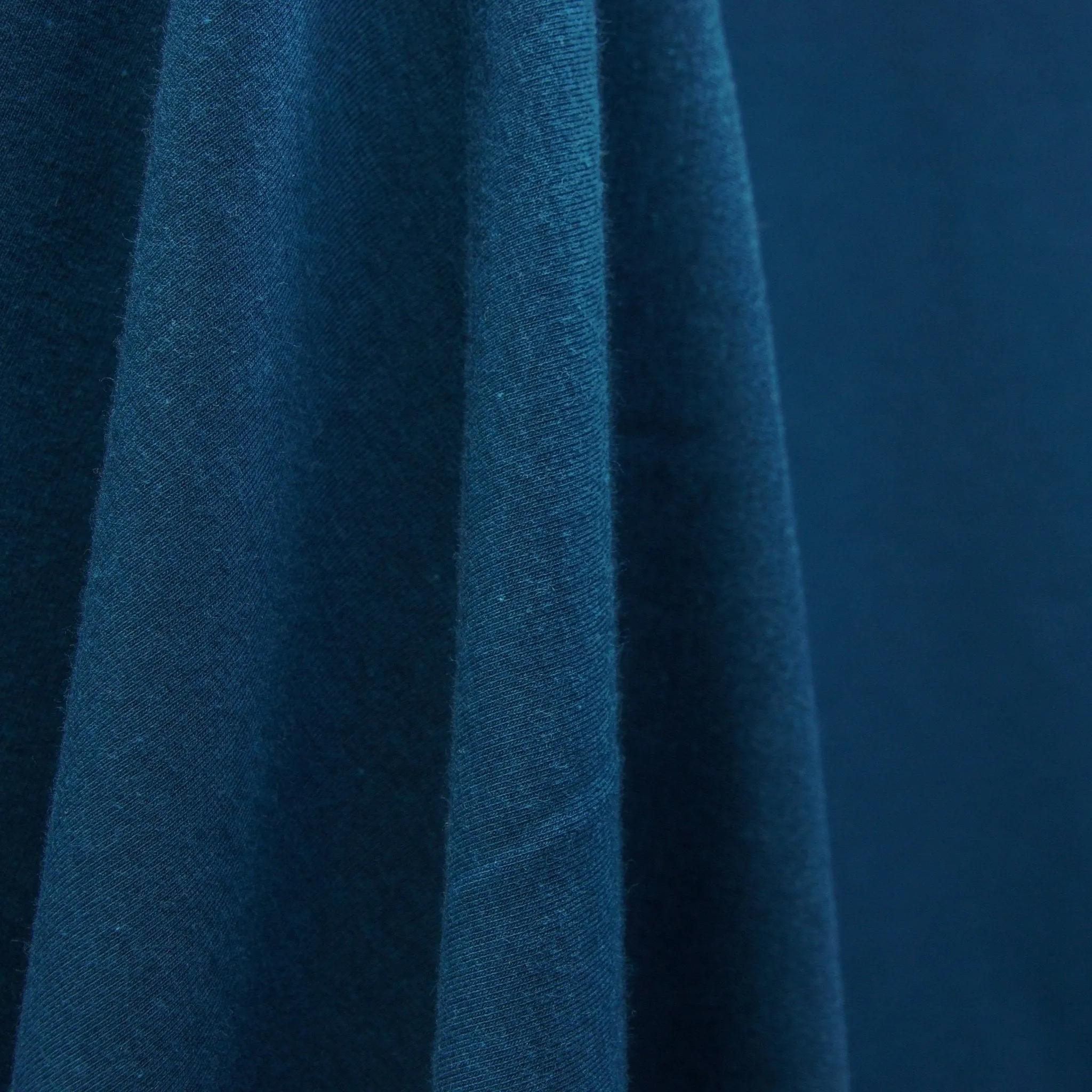 Tencel Organic Cotton Spandex French Terry Fabric - Moroccan Blue