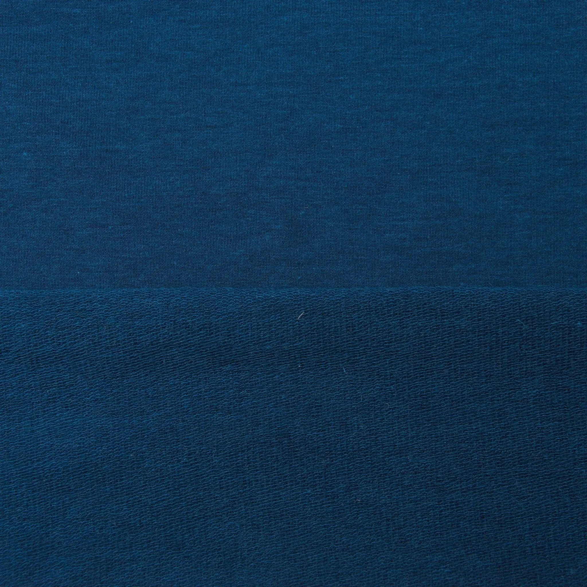 Tencel Organic Cotton Spandex French Terry Fabric - Moroccan Blue