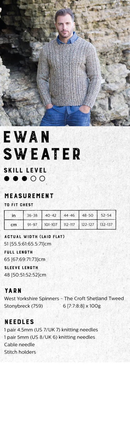 The Croft Aran - 100% Shetland Tweed
