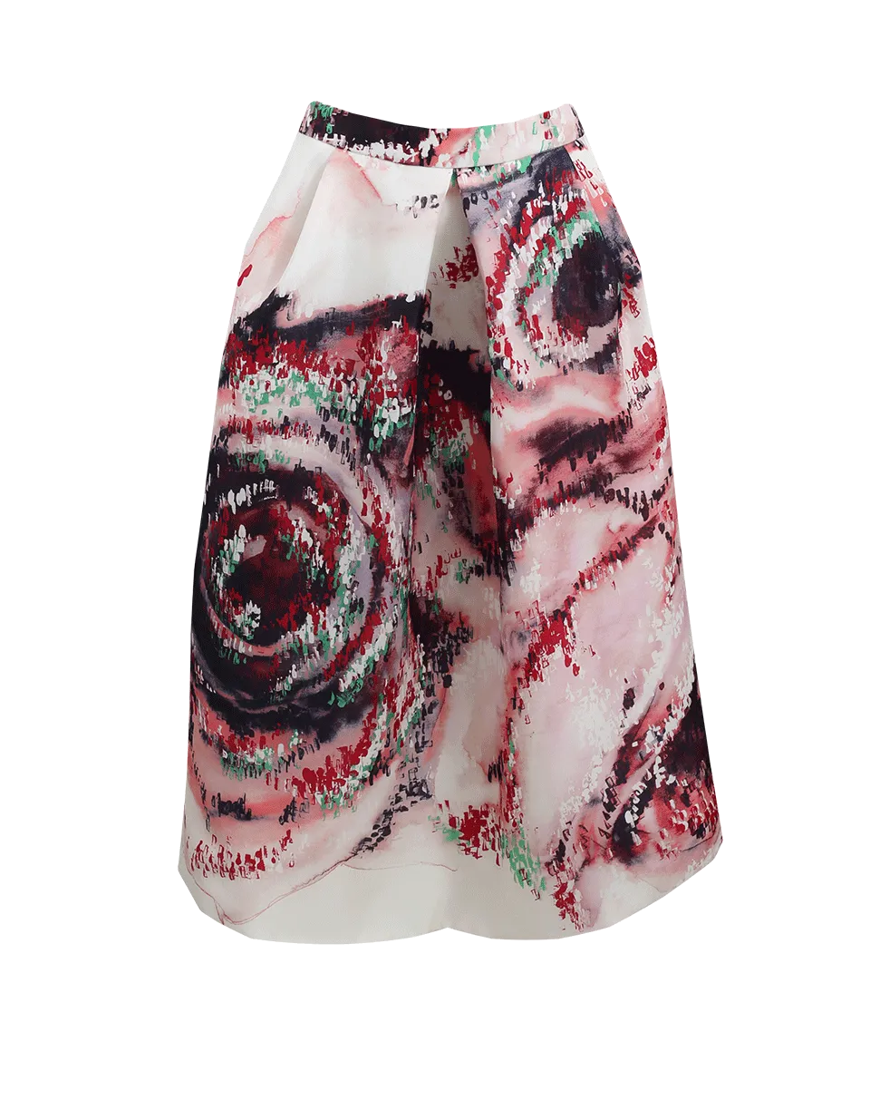 Watercolor Silk Skirt