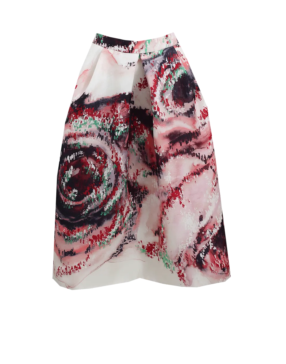 Watercolor Silk Skirt
