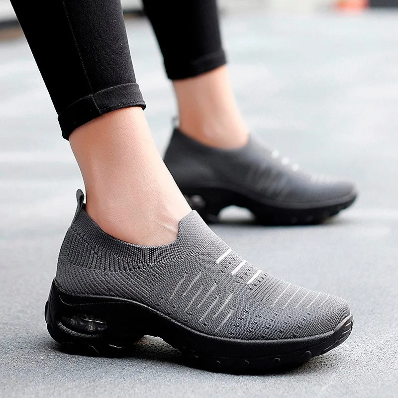 Women's air cushion elastic non-slip leisure sneakers CL